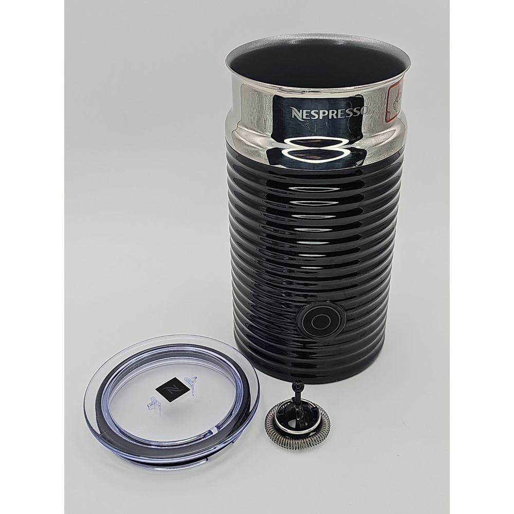 Nespresso Aeroccino 3 Hot Cold Milk Frother, Lid, & Whisk - Model 3594 Tested